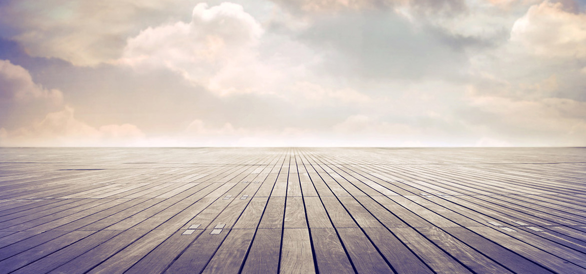 Slide 2 - wide perspective view of boardwalk extending to horizon